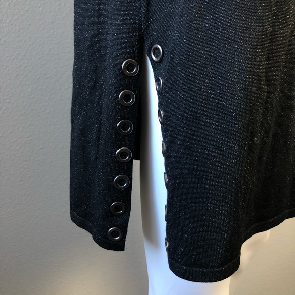 Black Harper Lane Mini Dress W/ Splits Stretchy - Picture 2 of 8